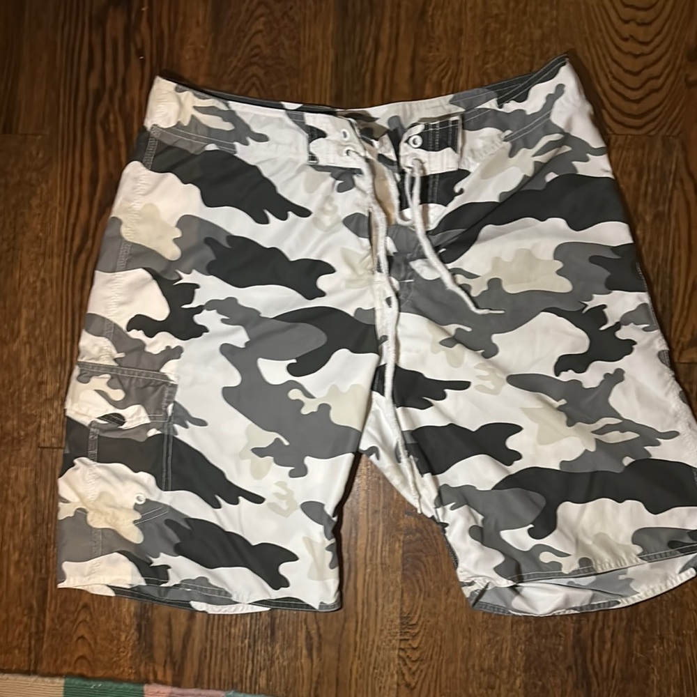 Kenneth Cole New York Black and Gray Board Shorts